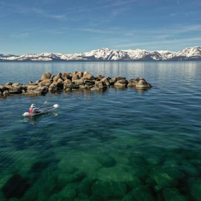 East shoreline tour kayak Tahoe rental clear